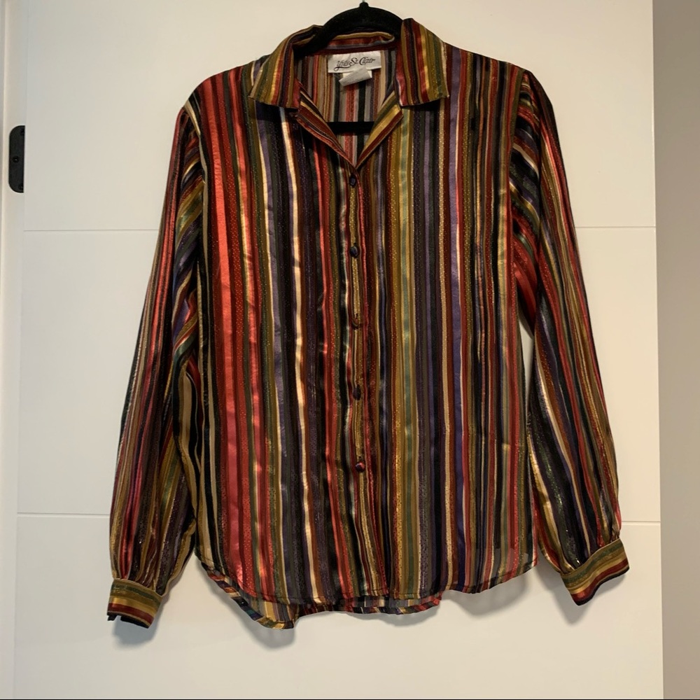 Yves St Clair | Vintage Striped Button Down Shirt